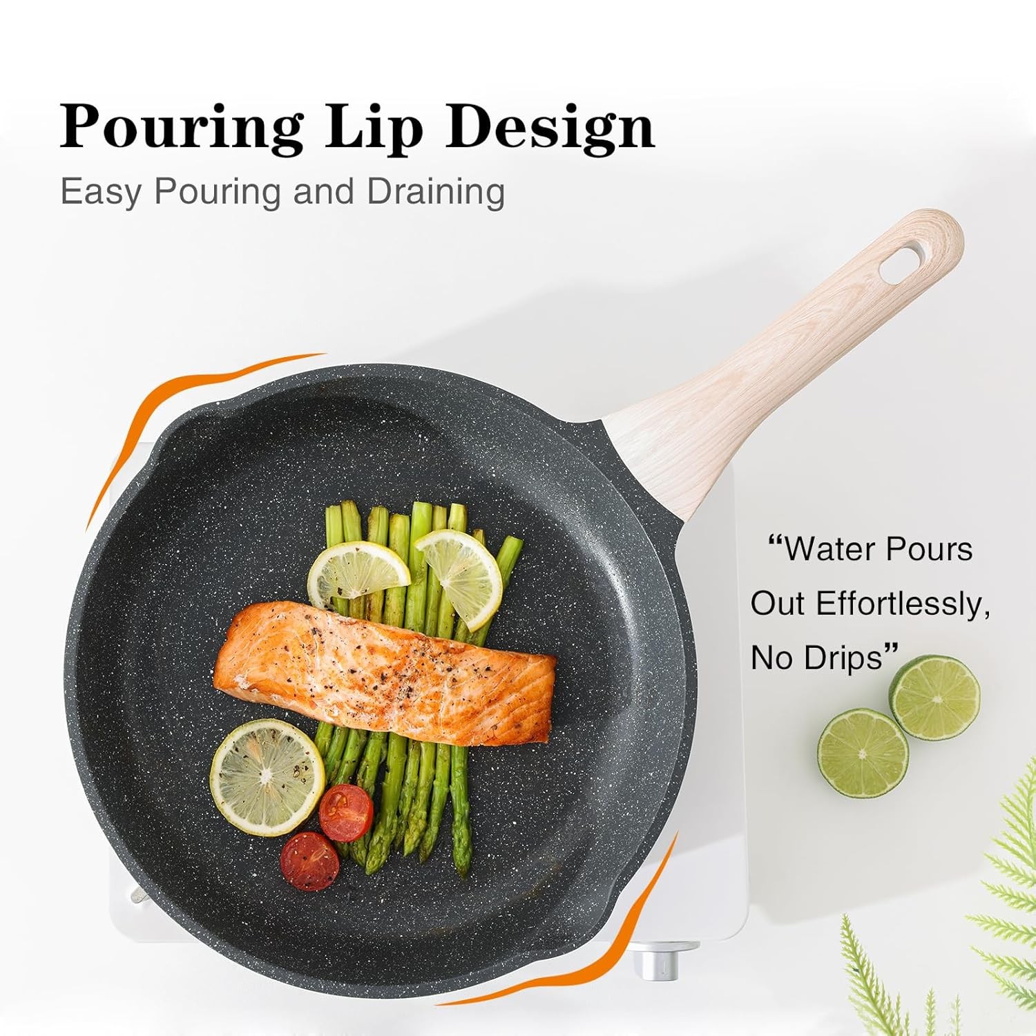 8 Inch Nonstick Frying Pan Skillet Classic Granite Small Egg Omelet Pan