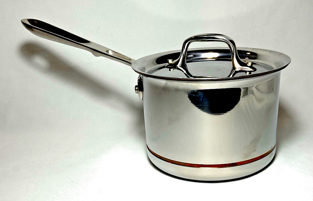 ALL-CLAD ~ Beautiful 5-Ply COPPER CORE 2 qt SAUCE PAN w/LID ~ USA
