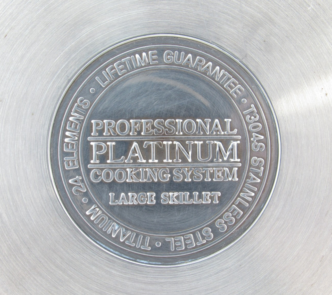 Platinum Professional Cookware Large Skillet Sauté Pan Titanium T304S + Lid