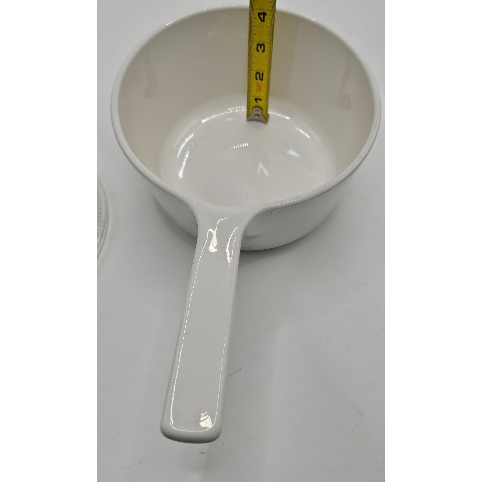 Corning Ware White Saucepan with Glass Lid 1.5 Liter U-1 1/2-B Vintage Cookware