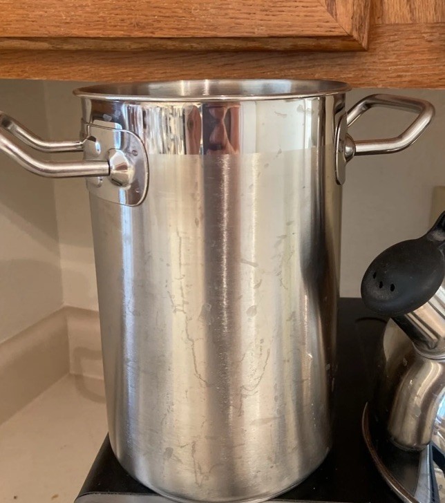 Large Stainless Steel Stock Pot Two Side Handles Commercial 4QT