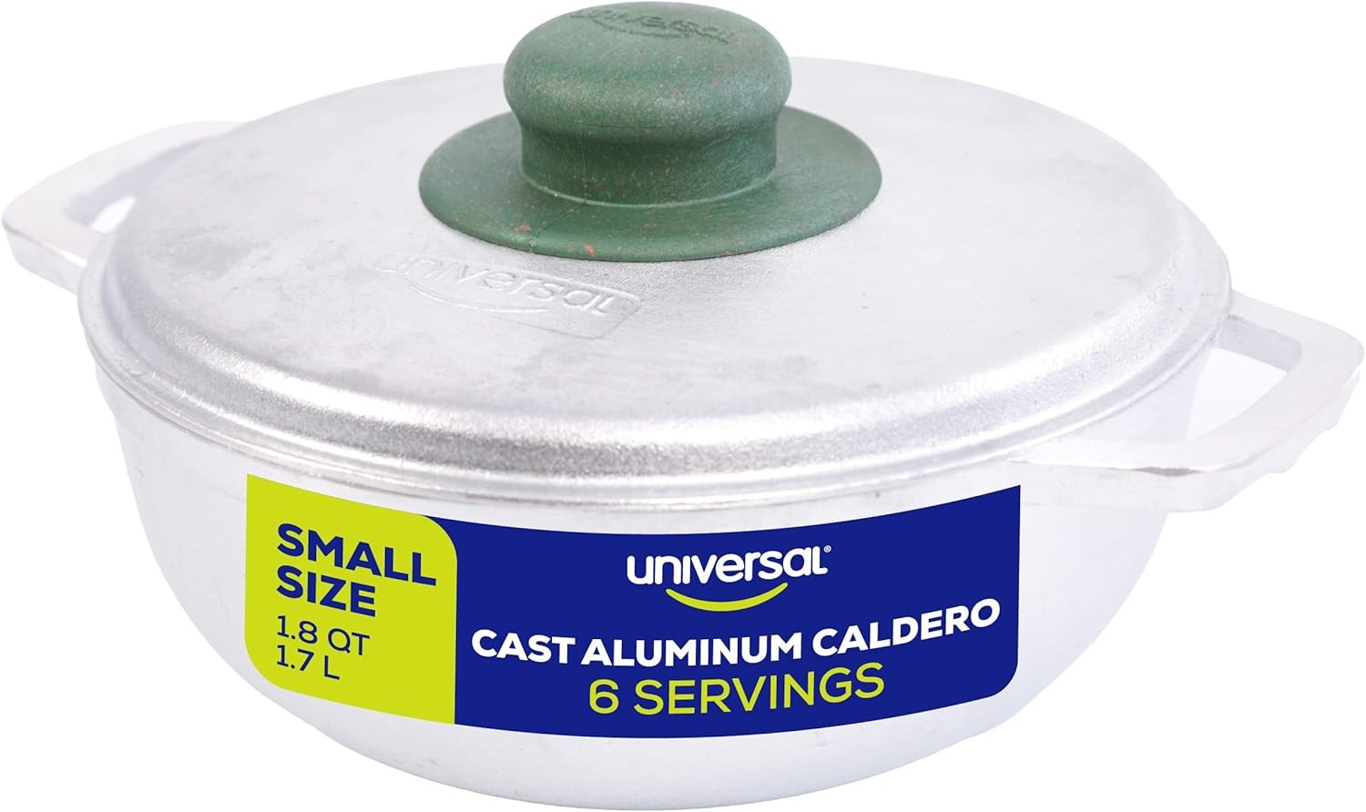 Medium Size Caldero 18 Cups 6.3 QT / 6 L Stainless Aluminum Pot Even Heat