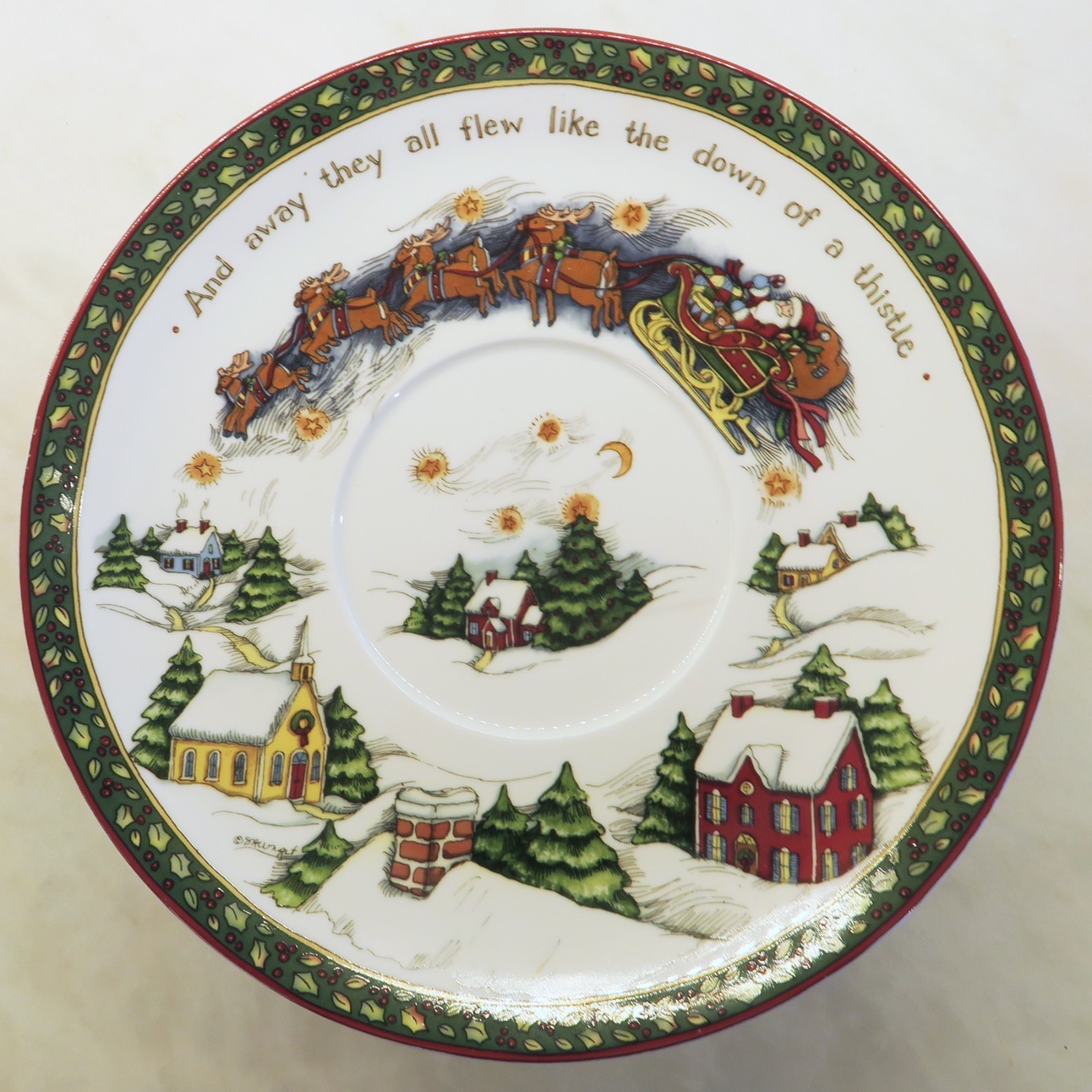 Portmeirion Studio A CHRISTMAS STORY 12.25″ 2-Tier Pedestal Server Susan Winget