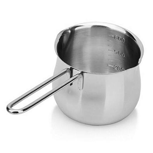 Saucepan, Stainless Steel Milk Pan 12cm, Soup Pot for Induction and Sliver