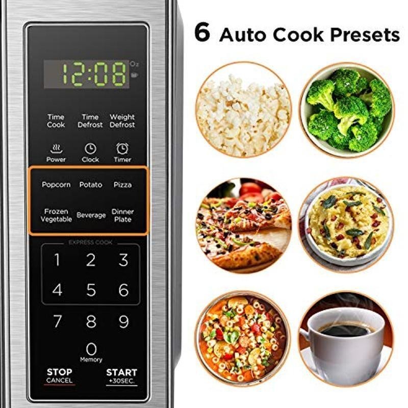 700 W Stainless Steel Microwave Oven W/ LED Control Panel Child Safety Lock New