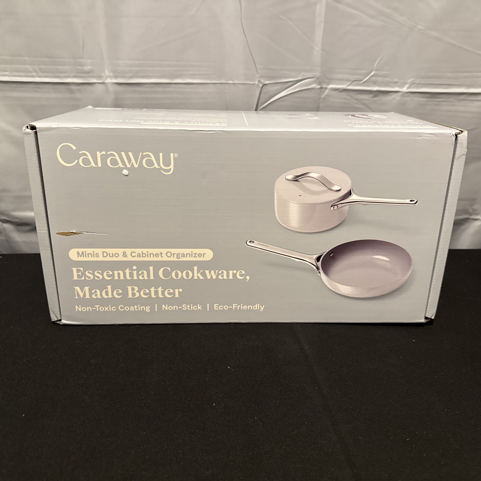 Caraway Ceramic Mini Fry Pan & Mini Sauce Pan Duo 8″ & 1.75QT, Gray. J525