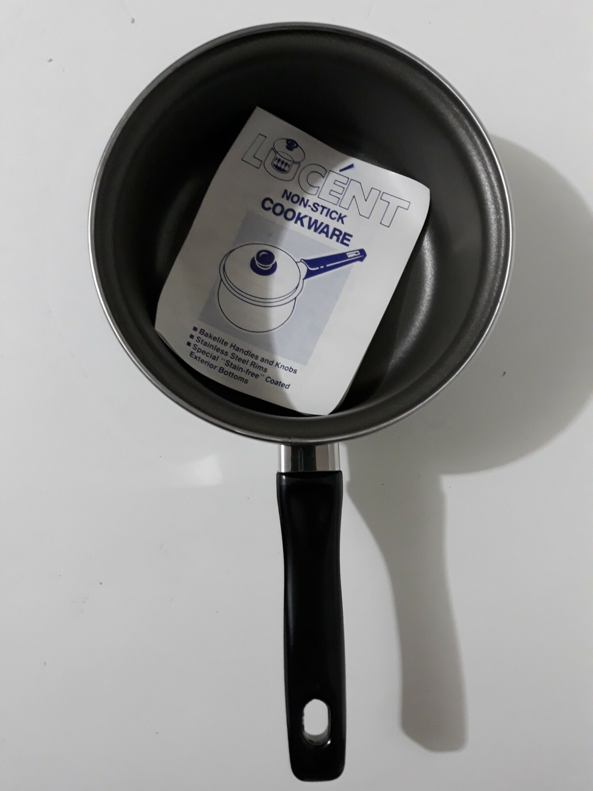 Lucent Non-Stick Cookware 1 Qt – 6 Inch Sate Blue Open Saucepan Made In Spain