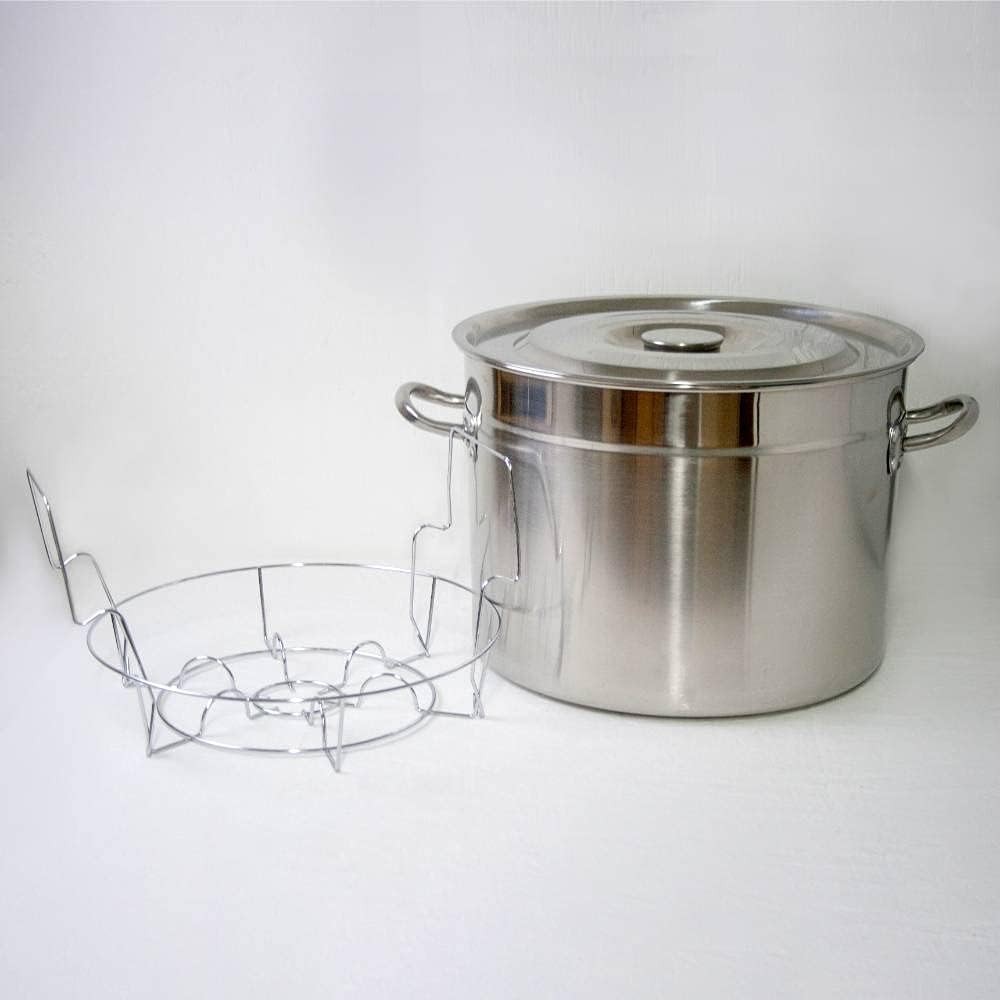 Stainless Water Bath Canner Stockpot W/ Canning Rack 20 Quart