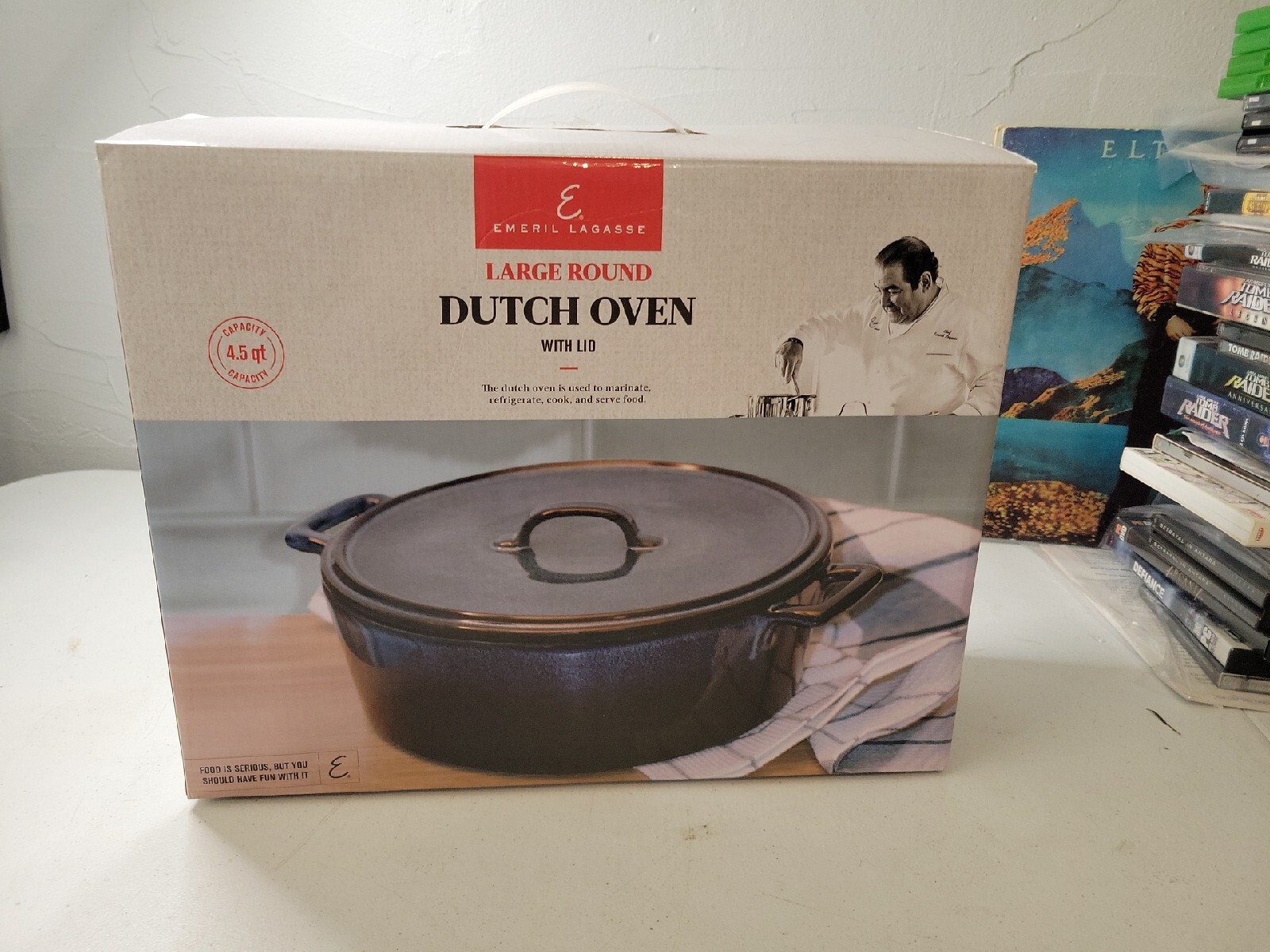 Emeril Lagasse 4.5 Qt Large Round Dutch Oven With Lid, New In Box
