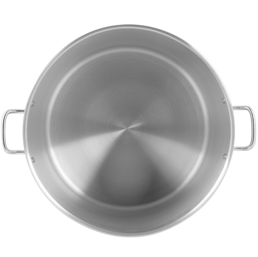 Commercial 100 Qt Stainless Steel Aluminum Clad Round Big Stock Pot w/ Lid Cover