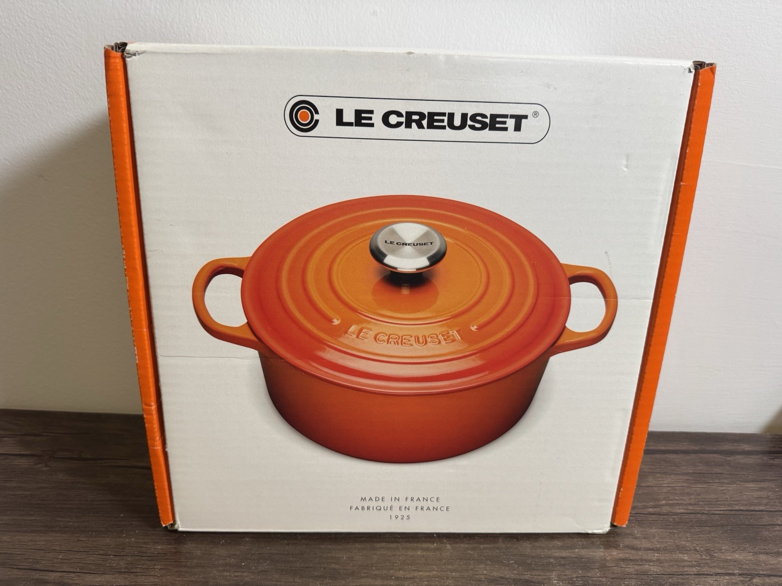 Le Creuset Signature Round 4.5 Qt 4.2 L White Enameled Cast Iron Dutch Oven New
