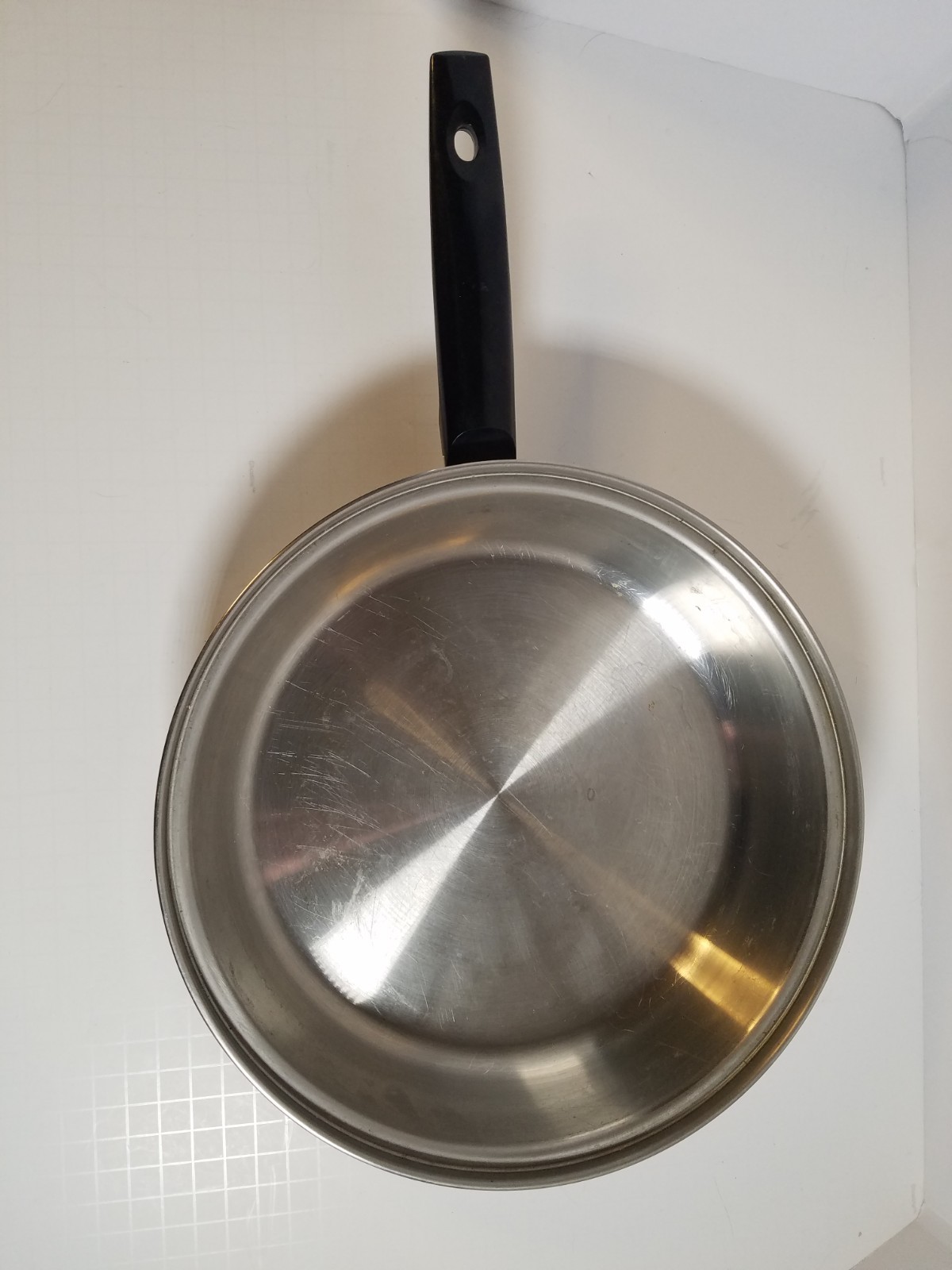 Vintage Ekco Criteria Stainless Steel 10-3/4″ Skillet # M7750 USA With LID