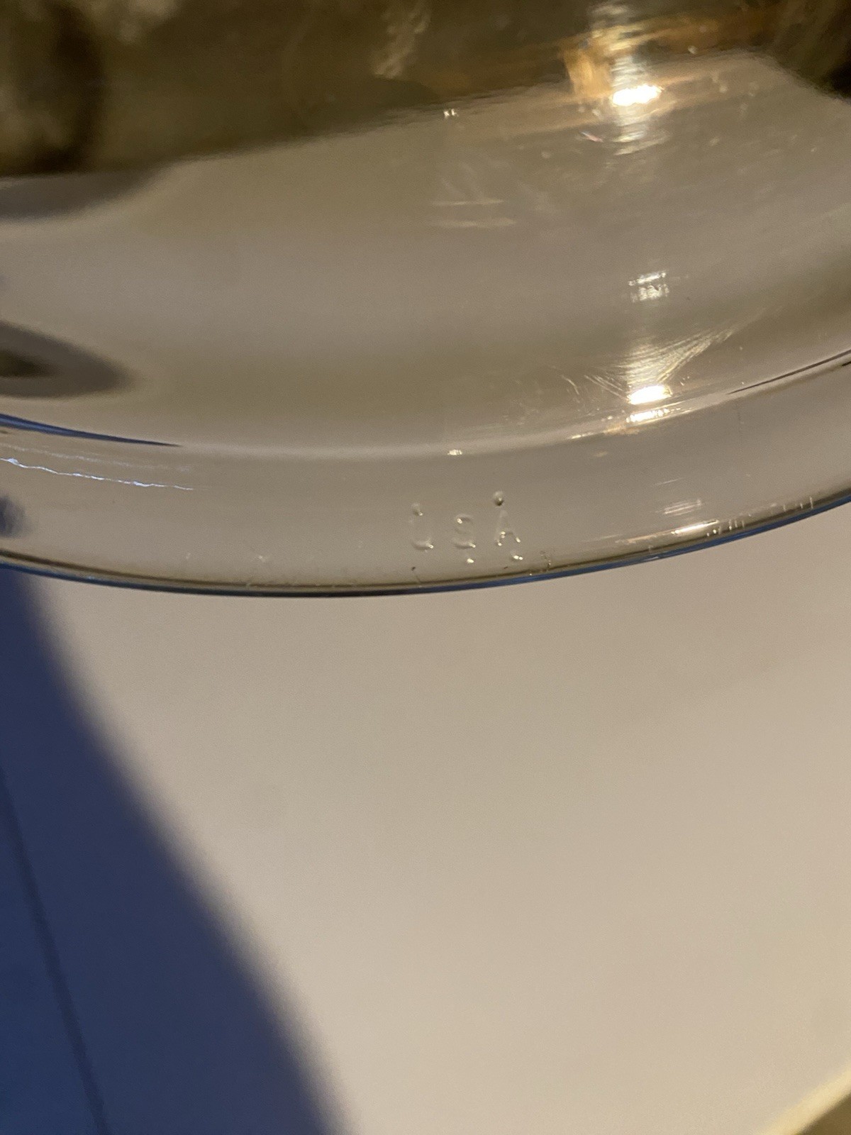 Clear Glass Lid Vintage #19 Replacement 10 inches Across & Marked USA