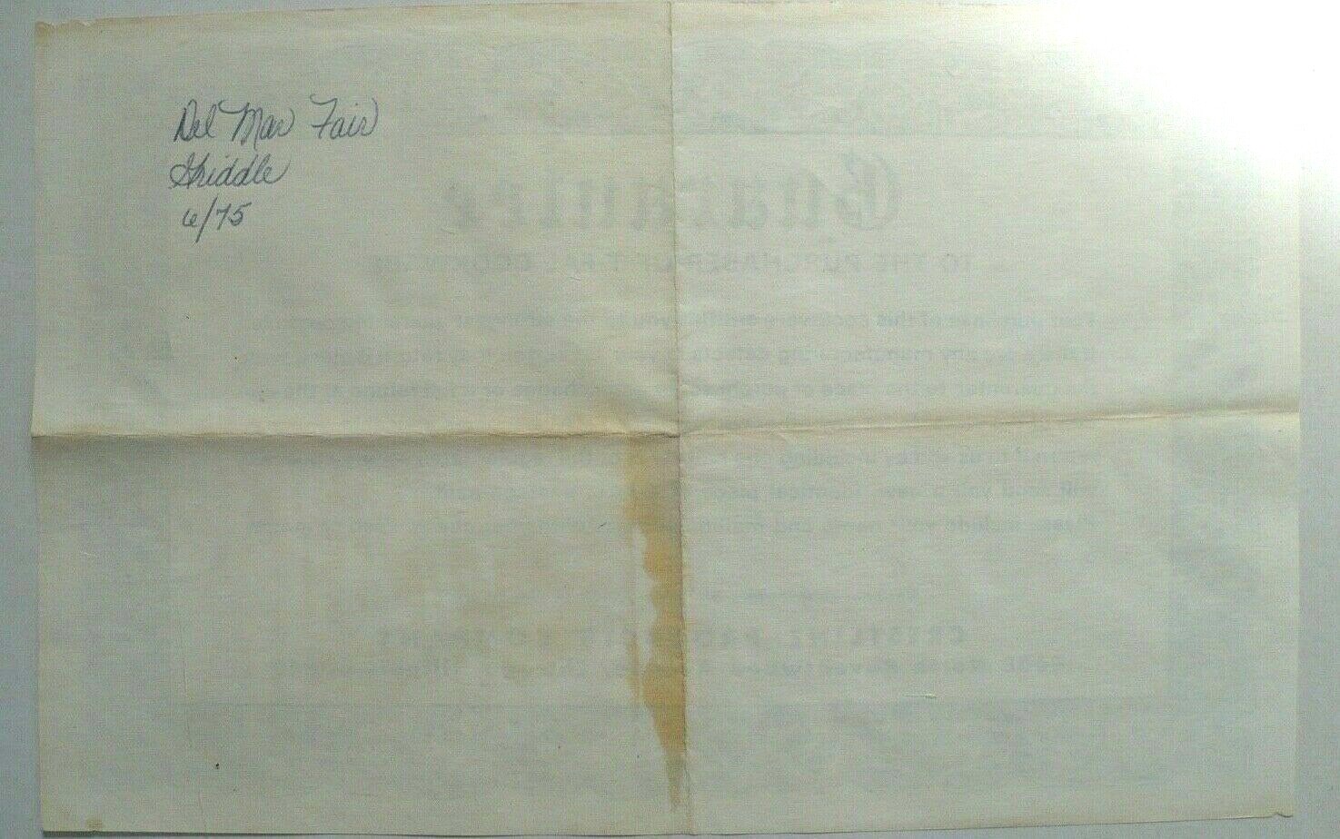 T-fal Cookware Vintage 1975 Paper GUARANTEE 8 1/2″ X 5 1/2″ Crestline Products