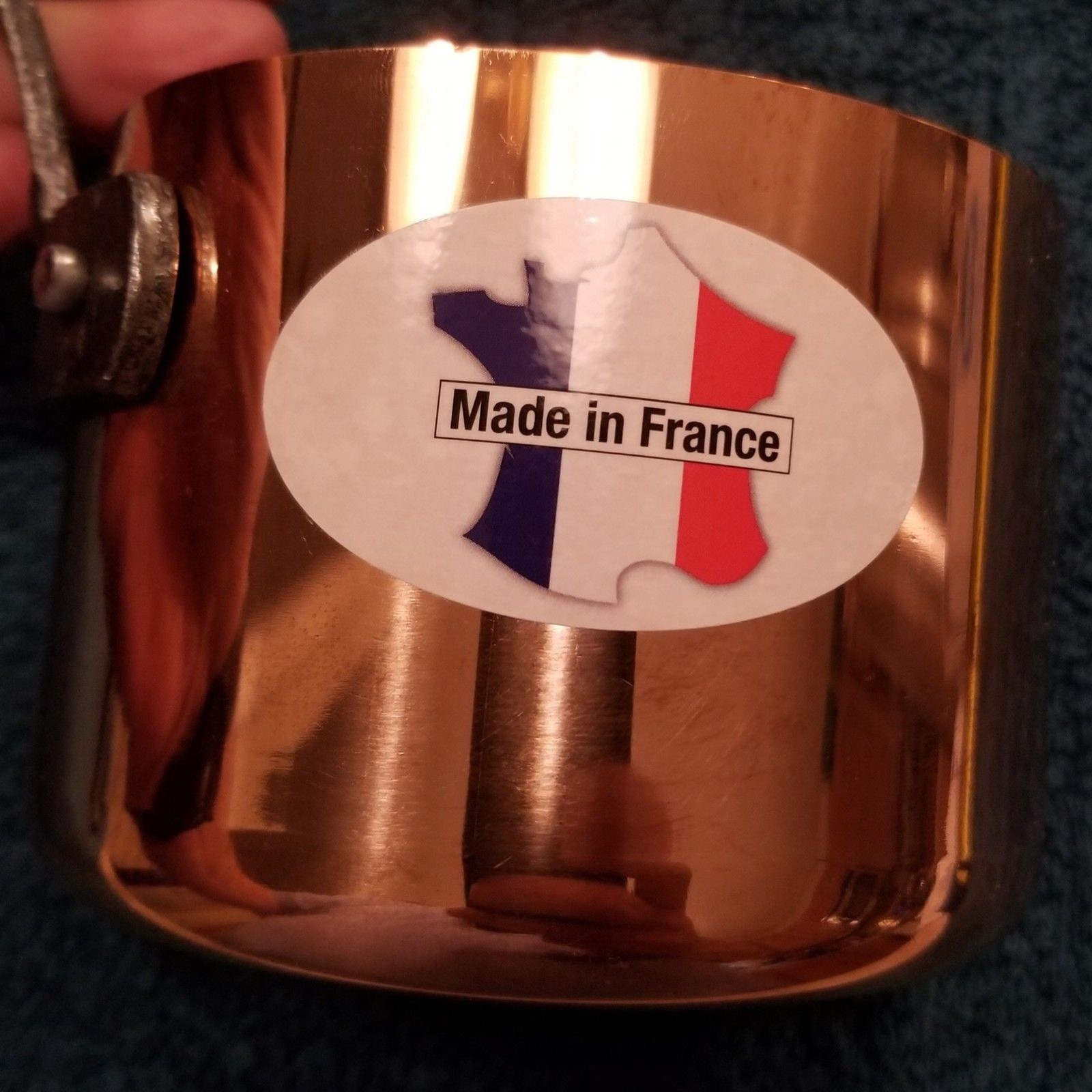 Baumalu copper pan 4 1/4″ with cast iron handle new made in France tin lined