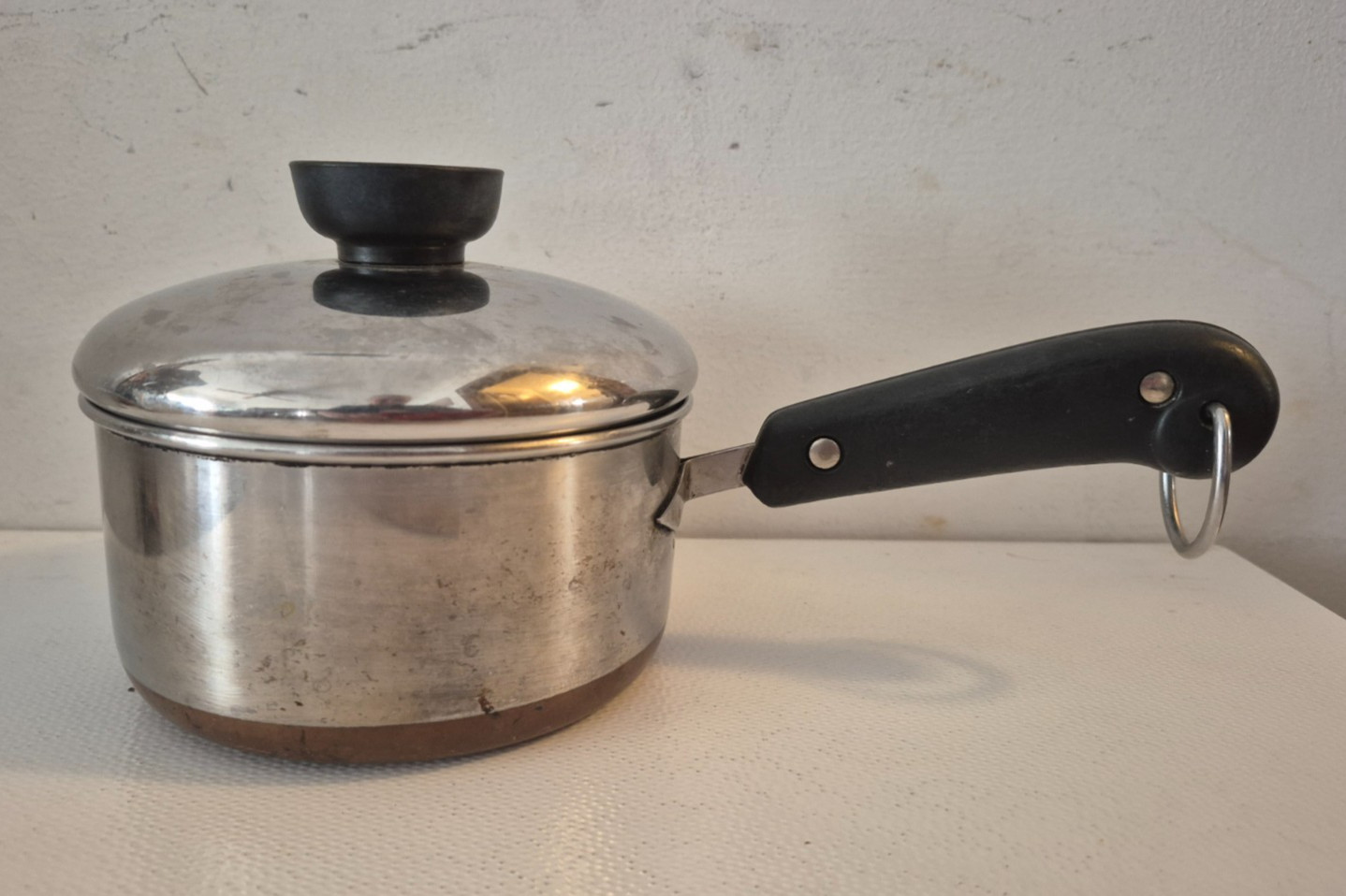 Vintage 3/4 Qt Revere Ware Saucepan with Lid – Copper Clad Bottom