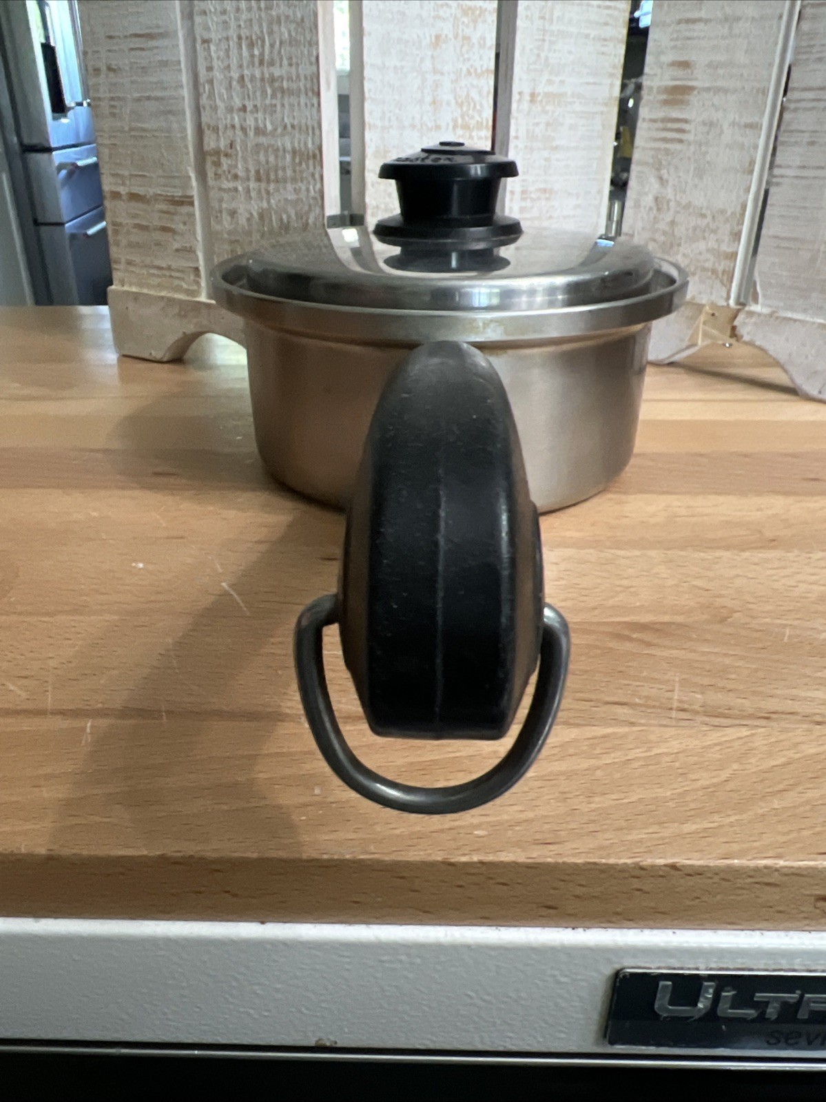 (#390) Saladmaster 6 3/4″x 3″ Pot Pan T304S w/ Vented Vapo Lid 1 Quart