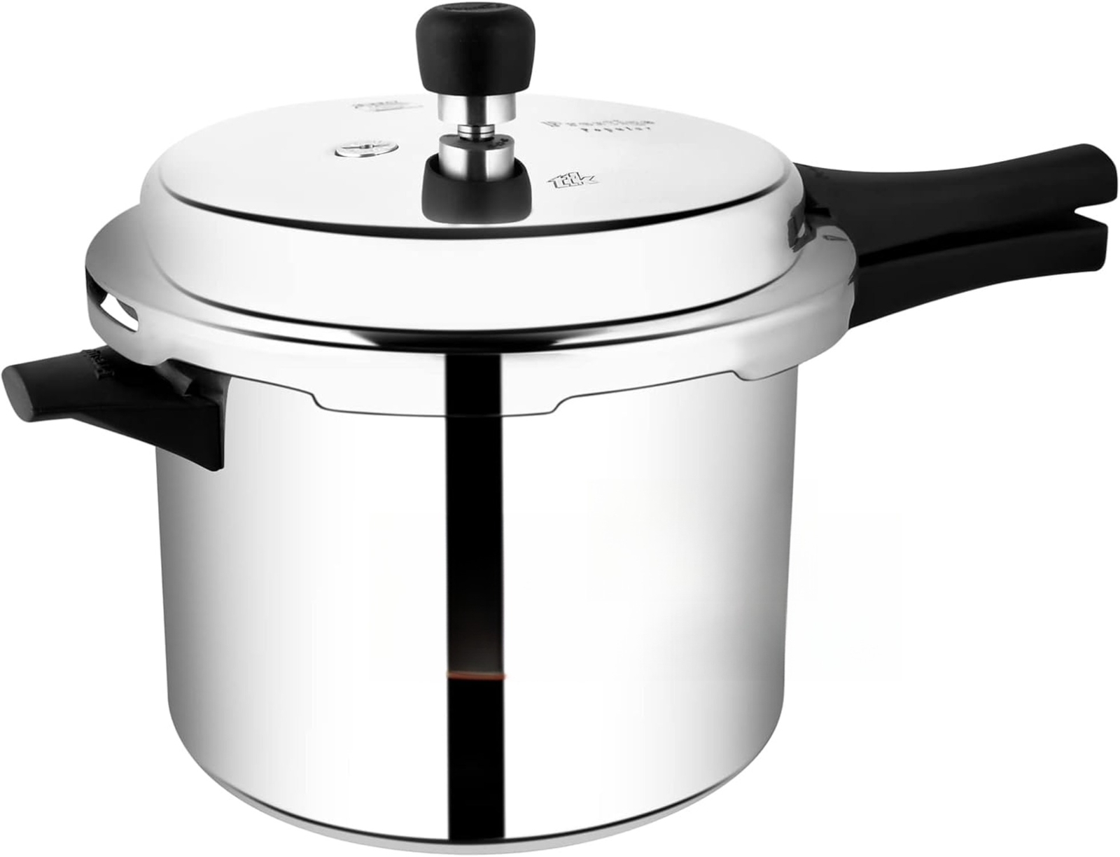 Aluminum Pressure Cooker, 5 Liter, Silver, Stainless Steel, 8 “D x 14 ‘W x 9 ’H