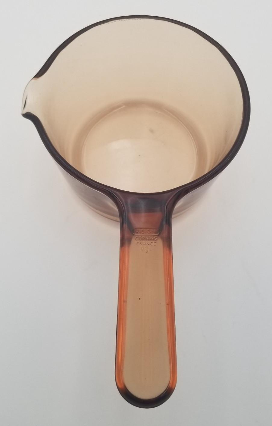 Corning Vision Amber .7 L Glass Sauce Pan With Pour Spout Made in France