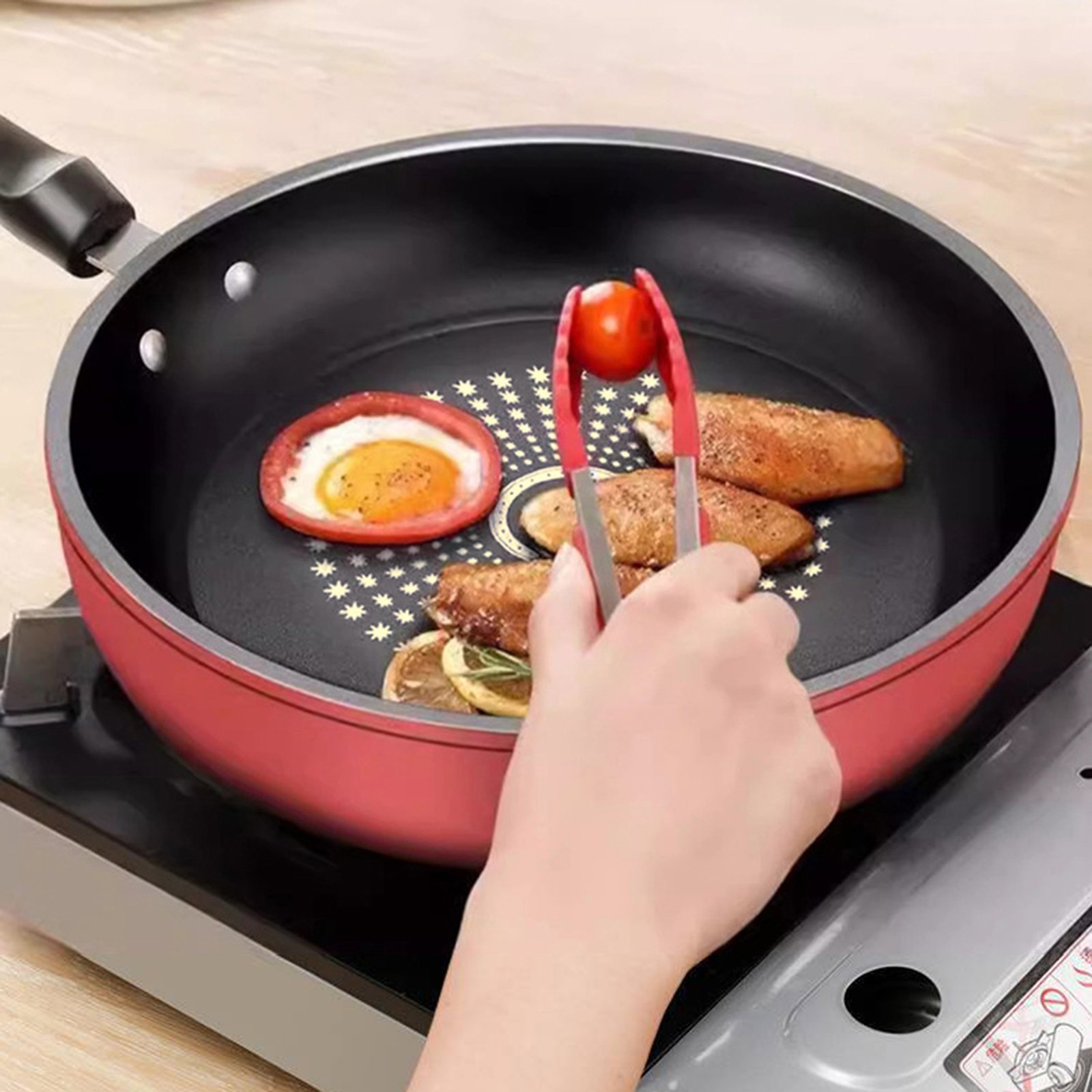 ⁺10.24 Inch Frying Pan Dishwasher Safe Gas Range Induction Cooker Compatible