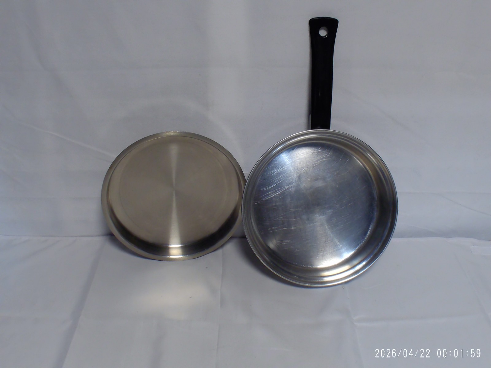 ‘Pre-Owned’ Maxam 8.5″ w/ Maxam-Ply Surgical Steel Sautee Fry Pan w/ Lid