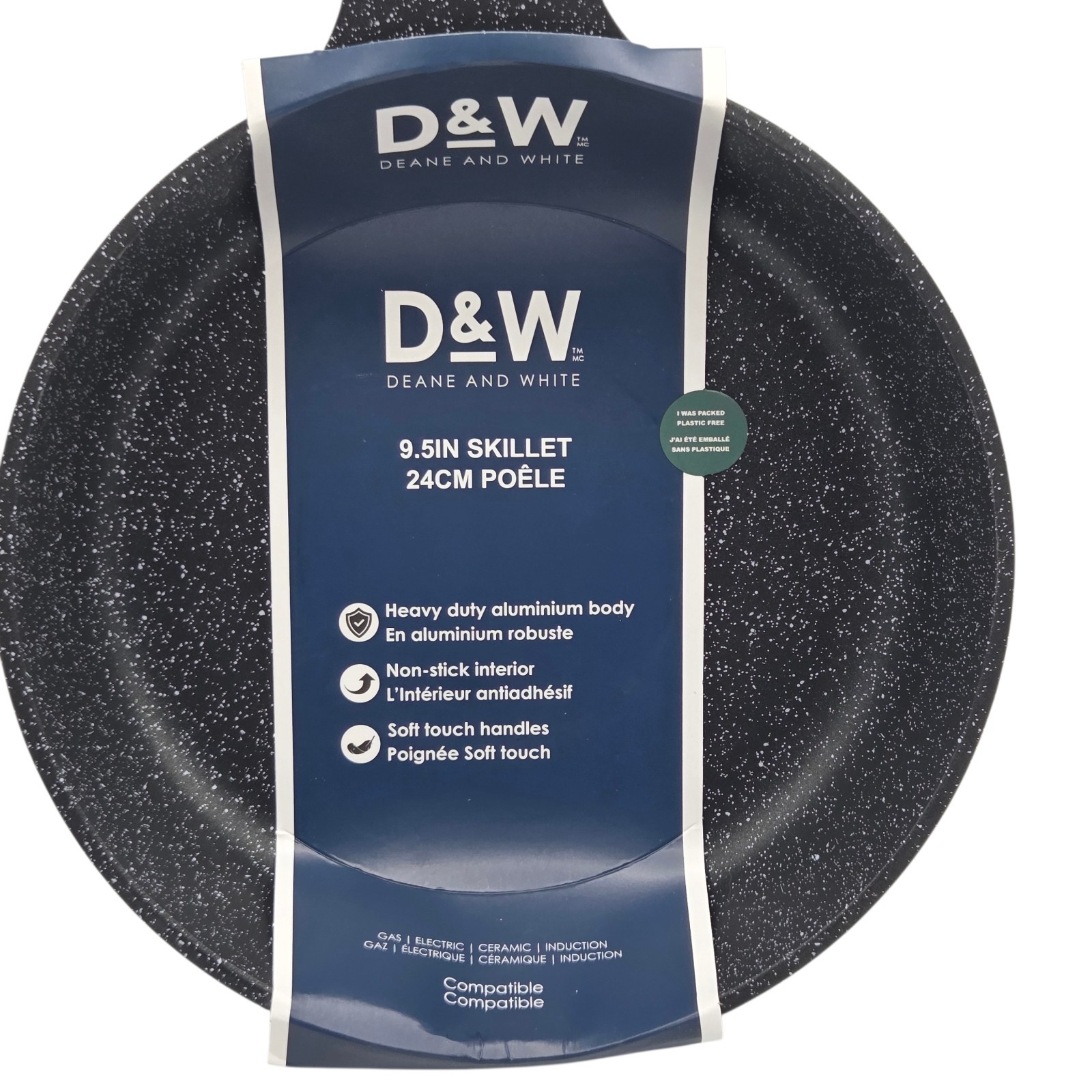 D&W Deane And White Cookware 9.5″/11″ Frying Pan Set Nonstick Skillet Black
