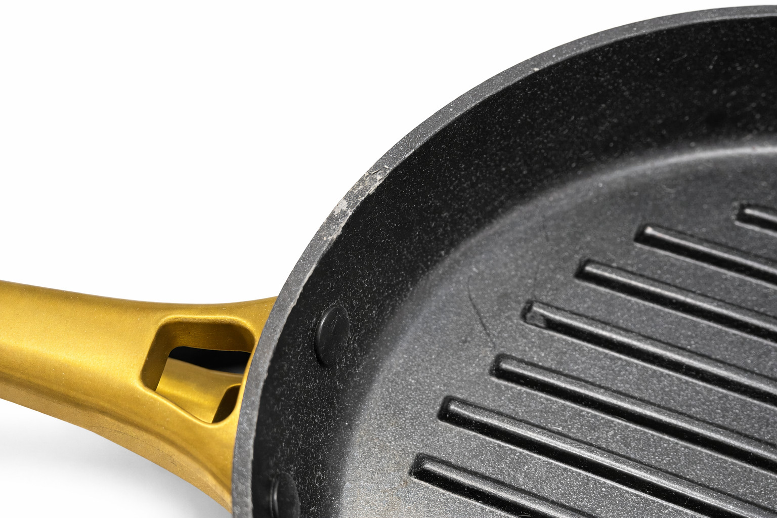 GreenPan 7 Pc Cookware Set Fry Pans Nonstick Ceramic Black Gold Handles
