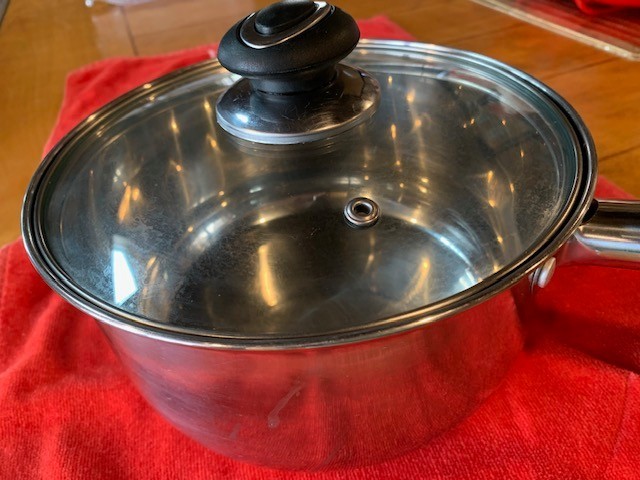 Good Cook 3 Qt Saucepan with Vented Acrylic Lid Cover