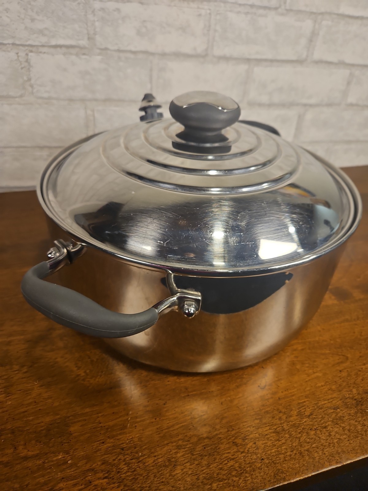 Royal Prestige 6Qt Stockpot T-304 With Lid Surgical Steel Made In Italy 10.5”