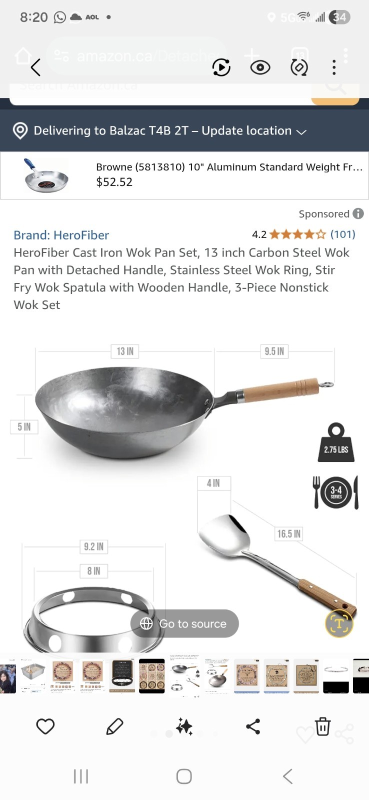 Brand New Great Quality 3pc Wok Pot