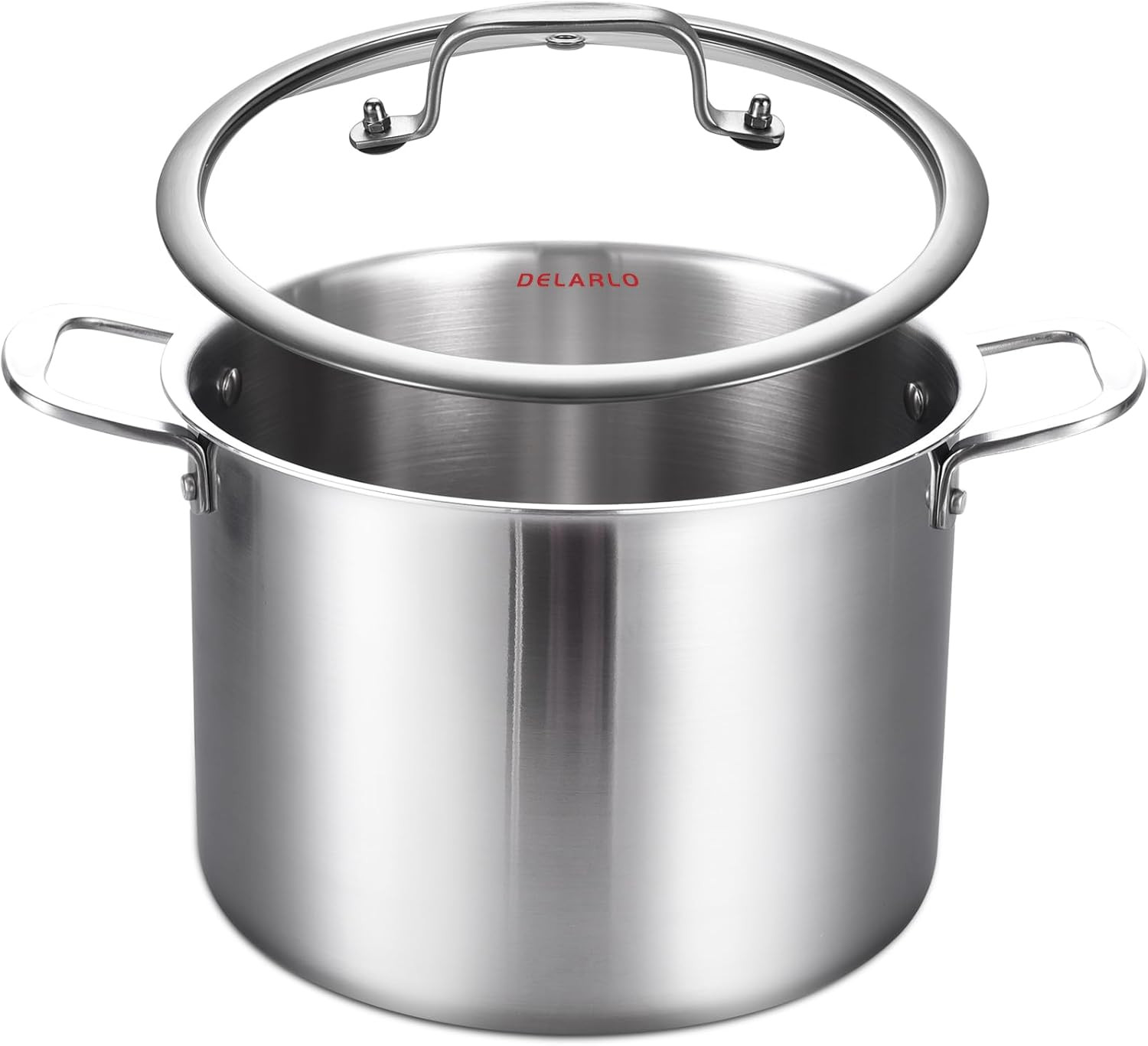 20QT Tri-Ply Stainless Steel Stock Pot with Lid – Induction Compatible