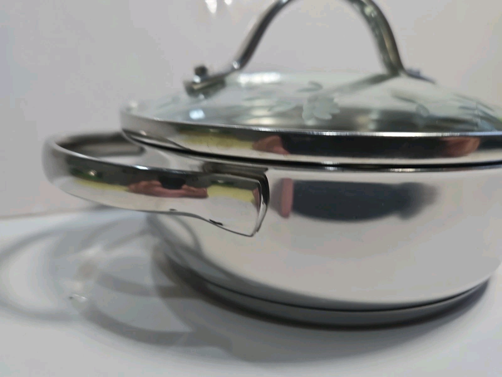 Princess House Etched Lid 1/2 Qt Pan 18/10 Stainless (5 1/2 x 1 3/4 in)