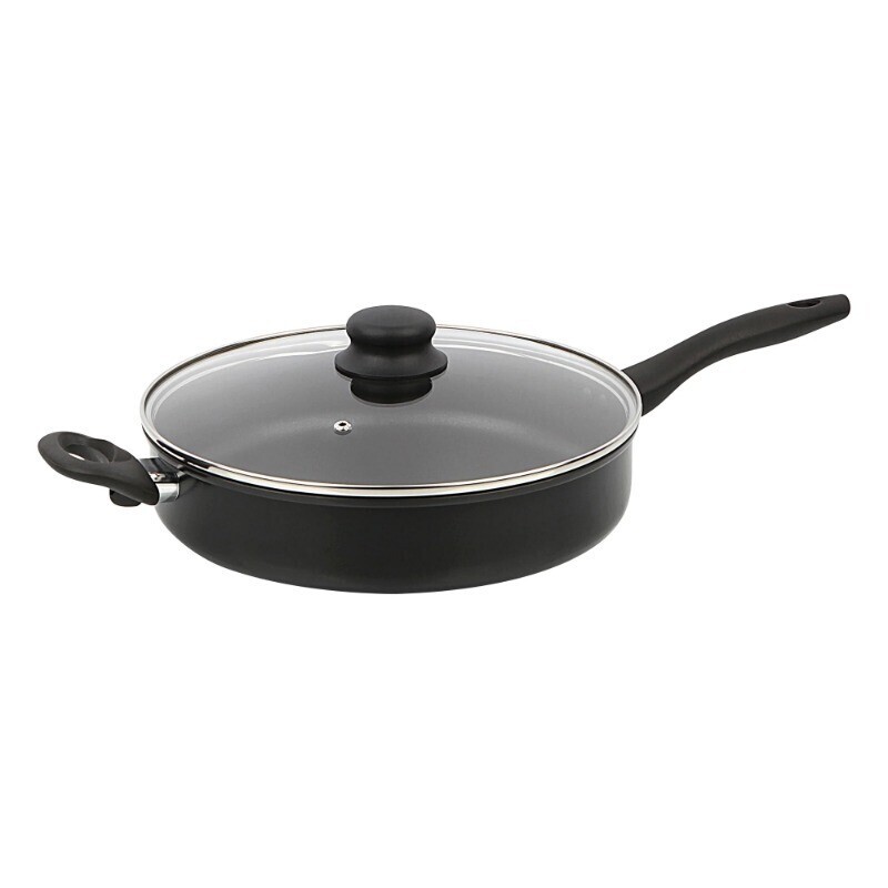 4-Quart Jumbo Cooker Frying Skillet Griddle Saute Pan Everyday W/ Glass Lid New