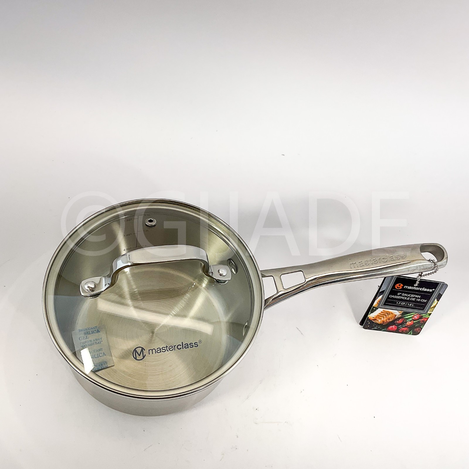 Masterclass Cookware Stainless Steel 1.7-qt 6″ Saucepan Cookware New