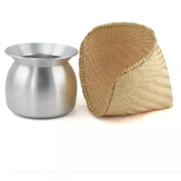 Thai Kitchen Sticky Rice Glutinous Cooker Steamer BamBoo Basket Pot Japan Lao