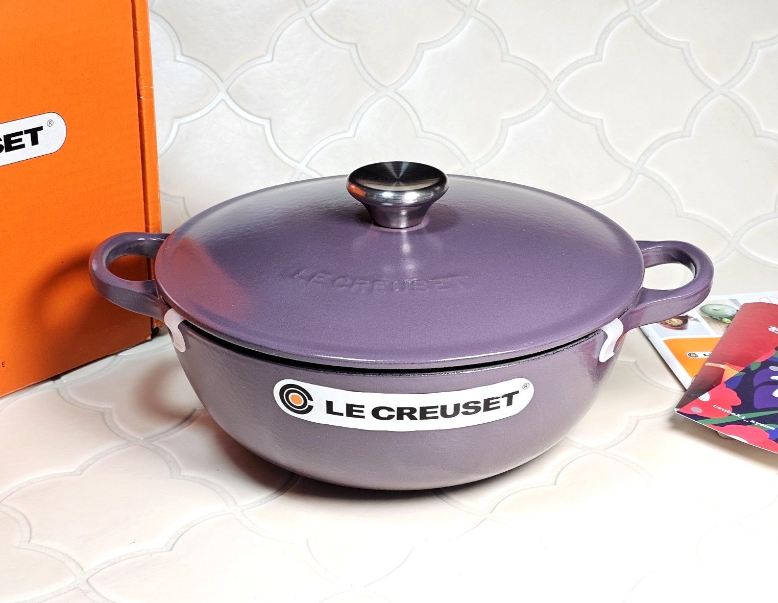 RARE Le Creuset Matte Amethyst Purple Marmite 22cm 2.7 Qt Soup Pot Cocotte NIB