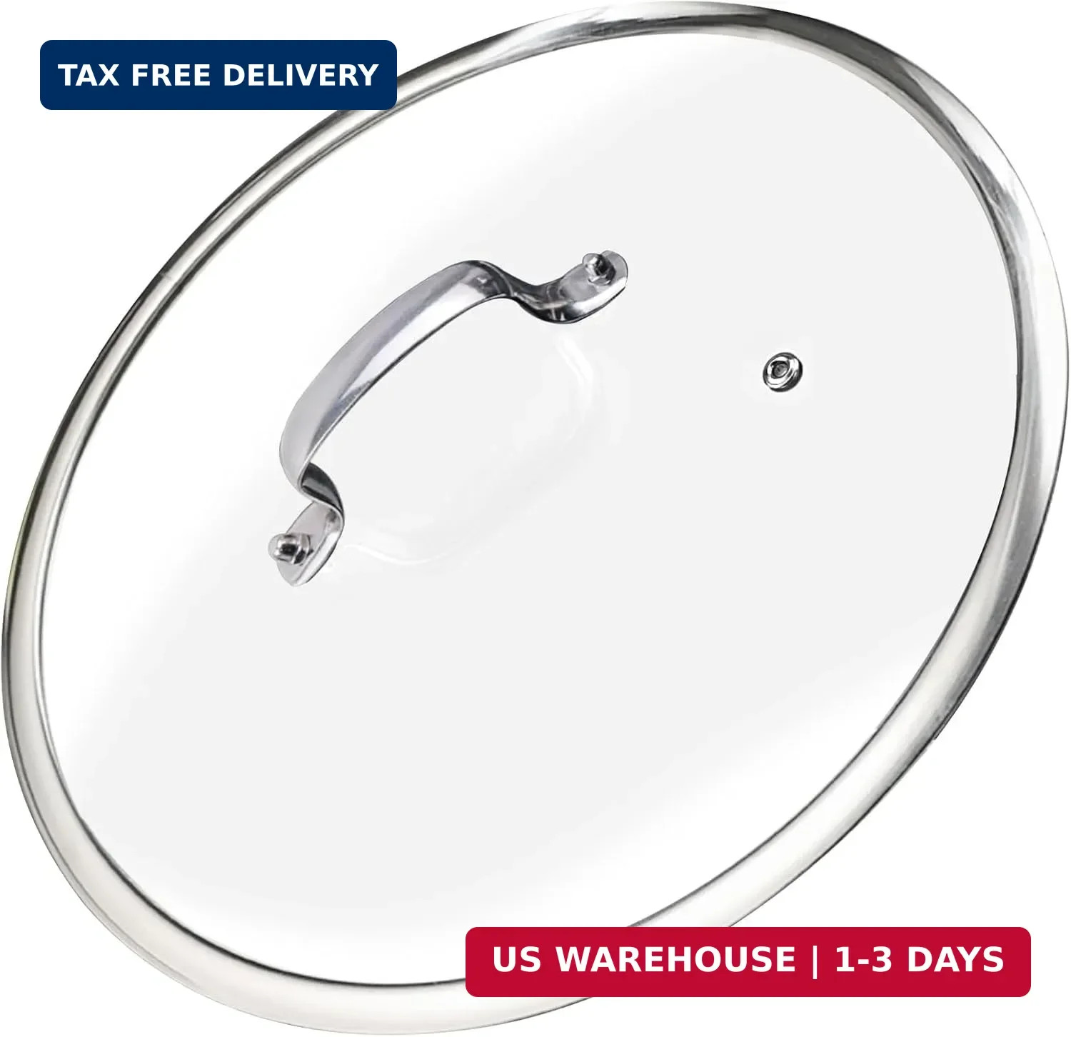 14 Inch Glass Lid For Pots, Pans and Skillets, Clear Glass Lid Replacement with