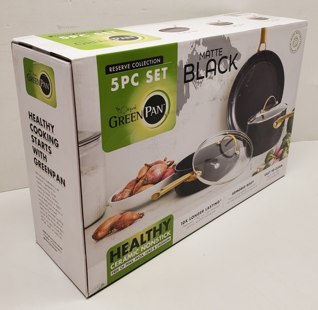 Nice In Box GreenPan Reserve Ceramic 5-piece Cookware Set
