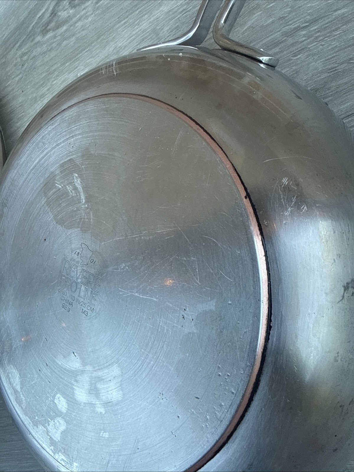 REVERE WARE PRO LINE Stainless 10″ FRYING PAN Chefs Saute Fry SKILLET 6760