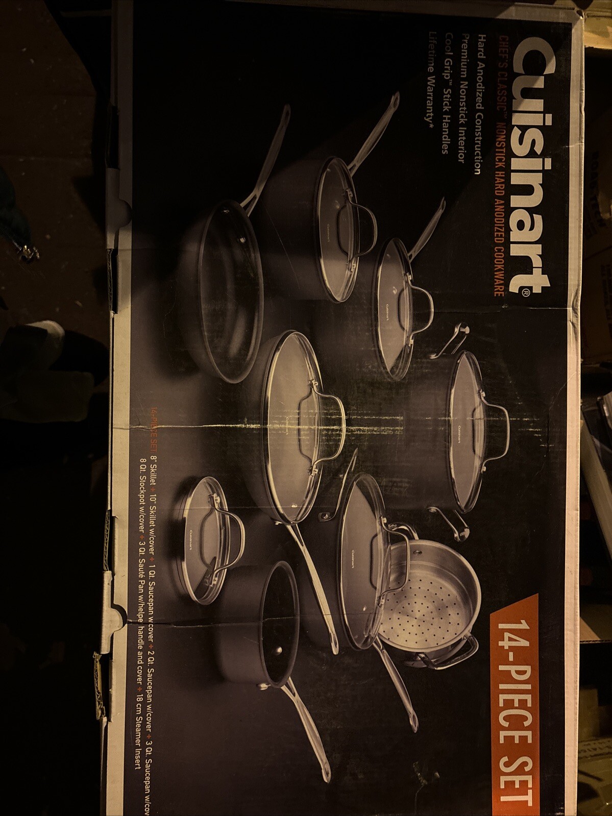 Cuisinart Chef’s Classic 14 piece Non-Stick Hard Anodized Cookware Set – 66-14N