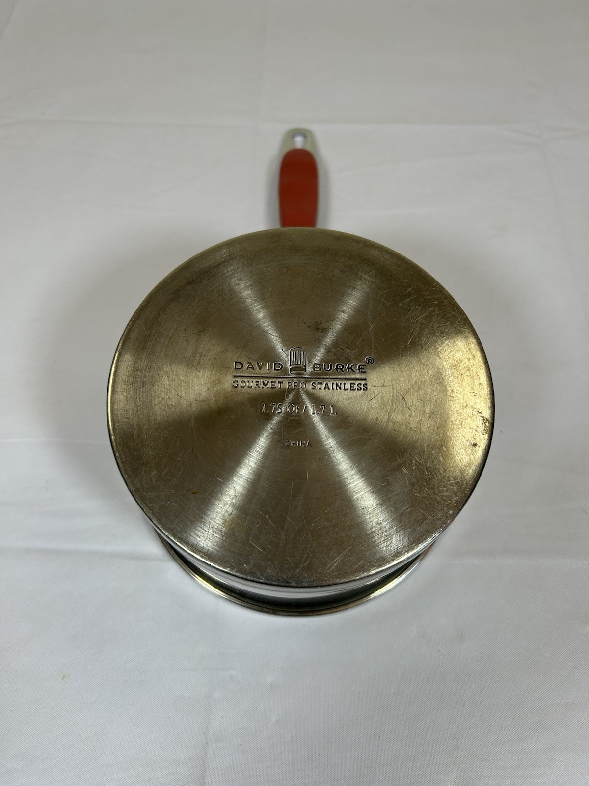 David Burke Gourmet Pro Heavy Stainless 1.75 Qt Sauce Pan Heavy Commercial Grade