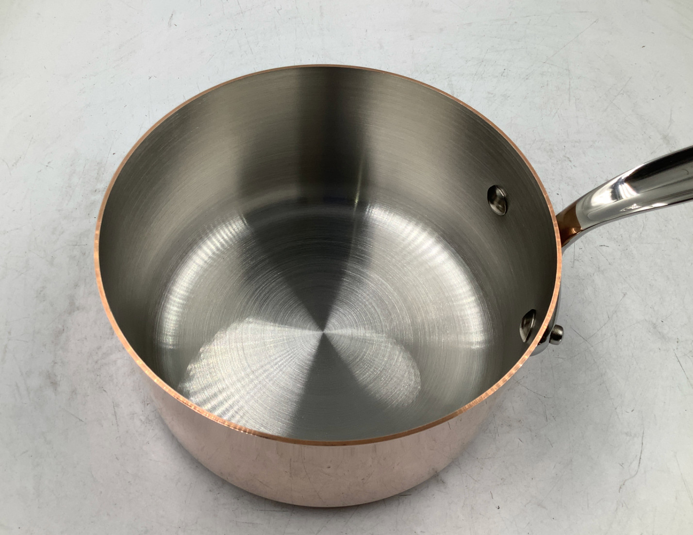 Mauviel M’Heritage 150 S Polished Copper & Stainless Steel Sauce Pan. 1.9 Qt
