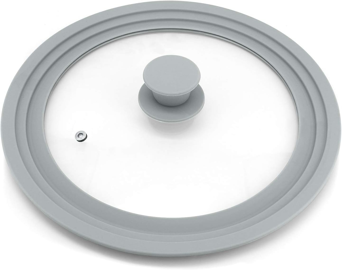 Universal Lid for Pots, Pans and Skillets, Tempered Glass with Silicone Rim Fits