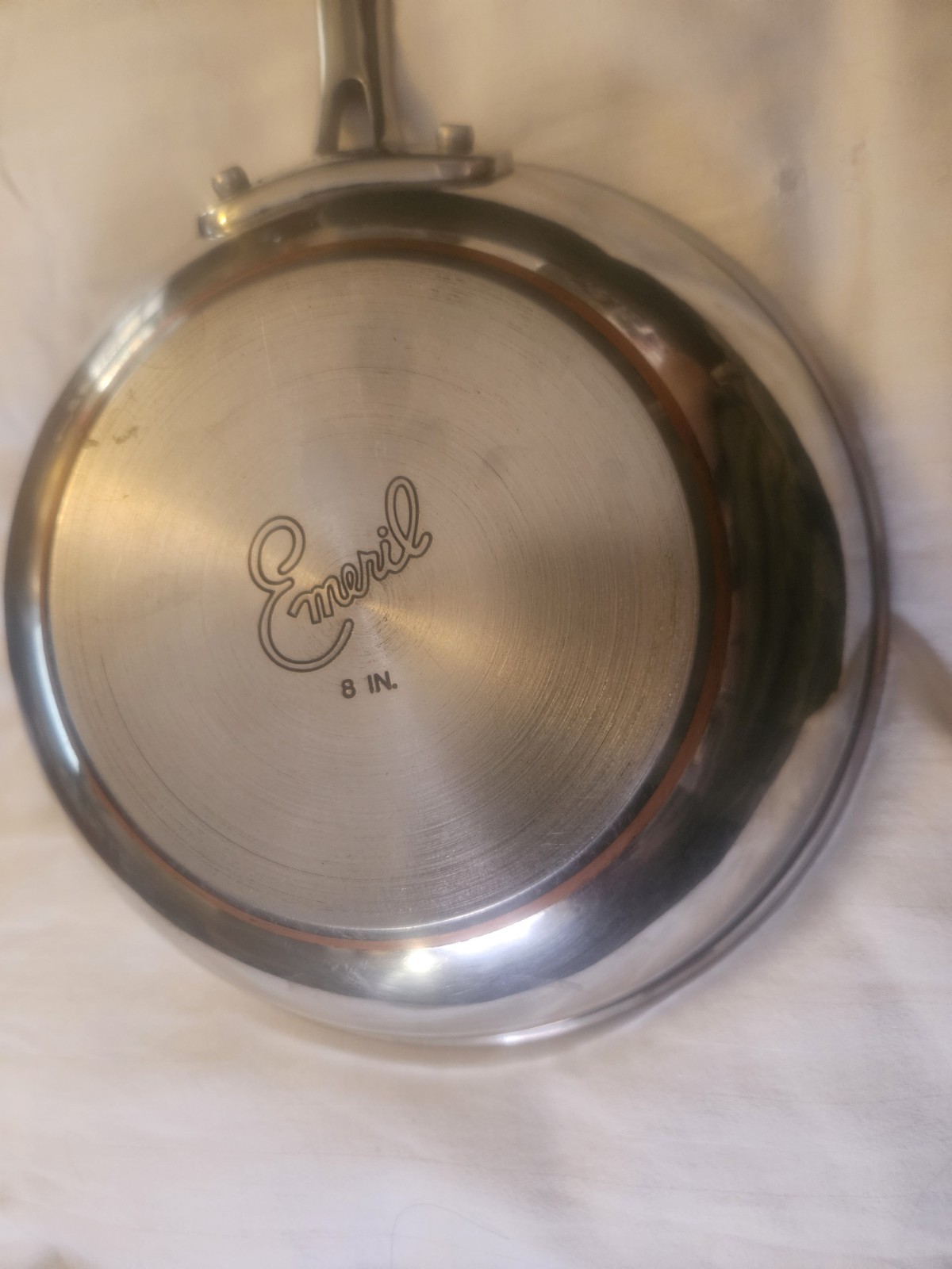 REDUCED! Emeril All Clad Copper Core Fry Saute Pan Skillet Stainless Steel 8 in