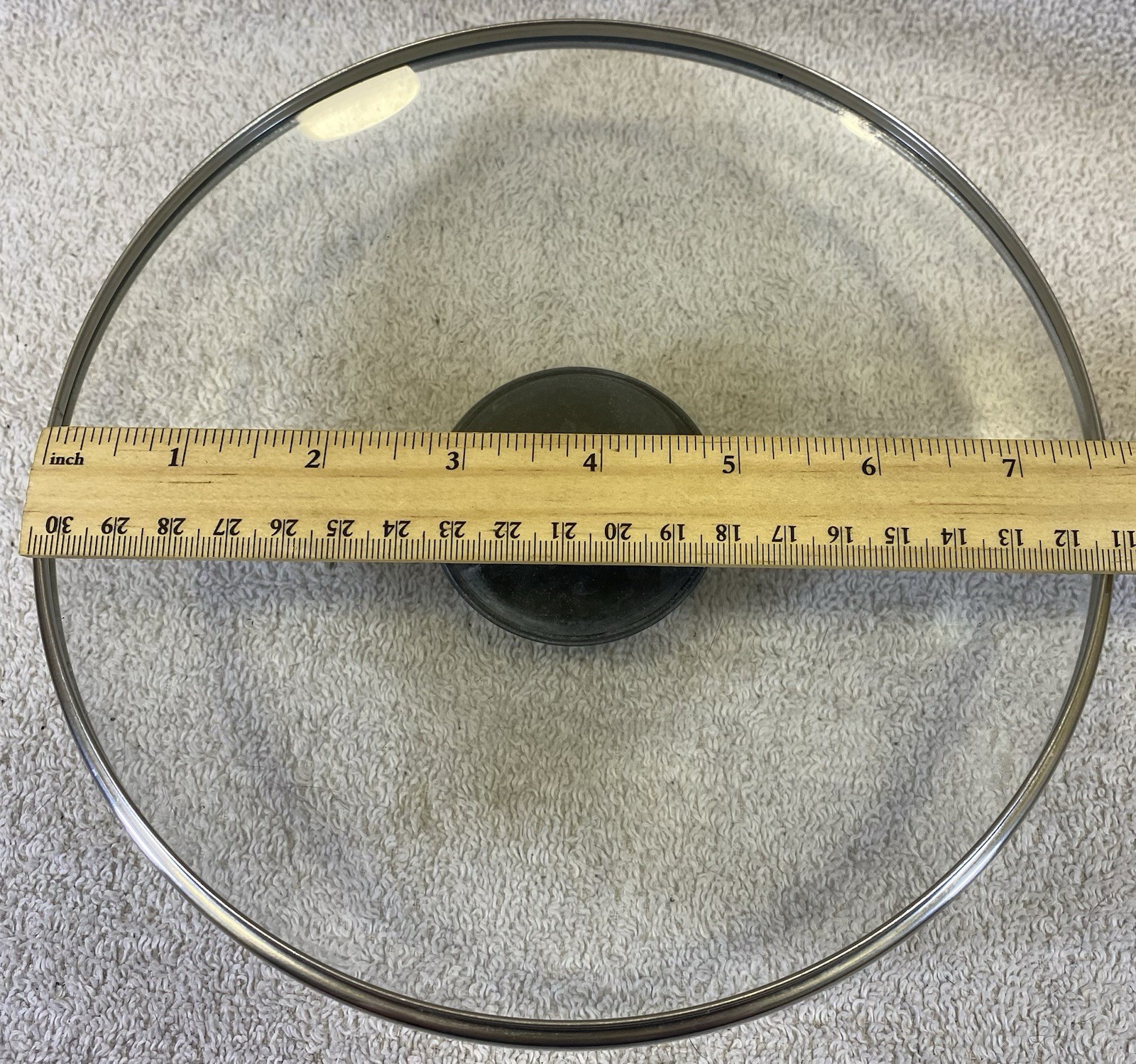 Glass 8 Inch Sauce Pan / Pot / Skillet Replacement Lid Hard Plastic Knob