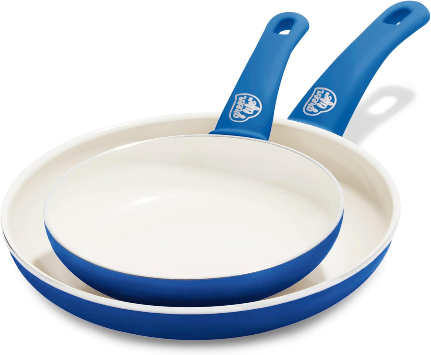 16-Piece Ceramic Nonstick Cookware Set & Frying Pan Set, Blue