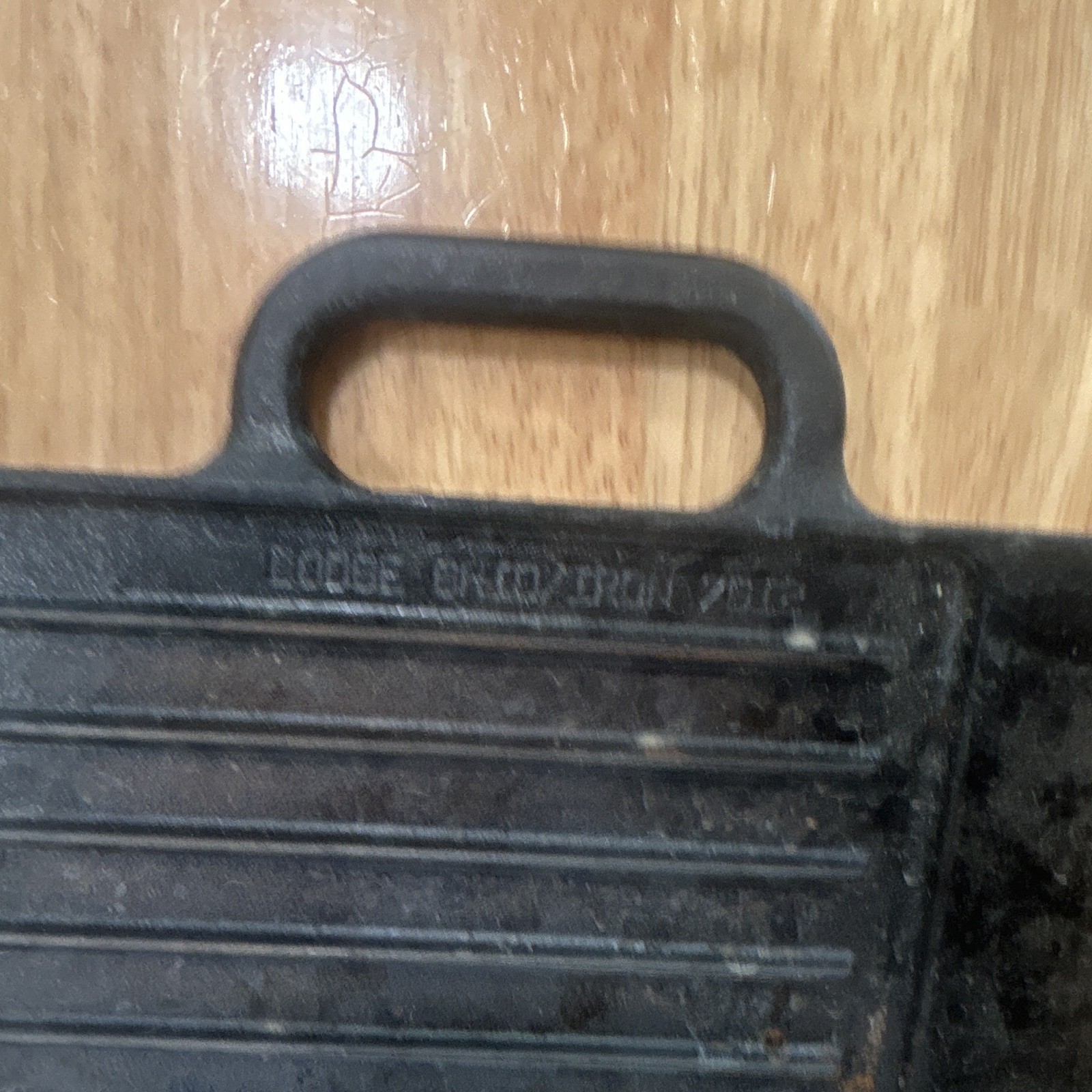 Lodge Cast Iron Reversible Grill/Griddle Pan Double Handle Black PG14
