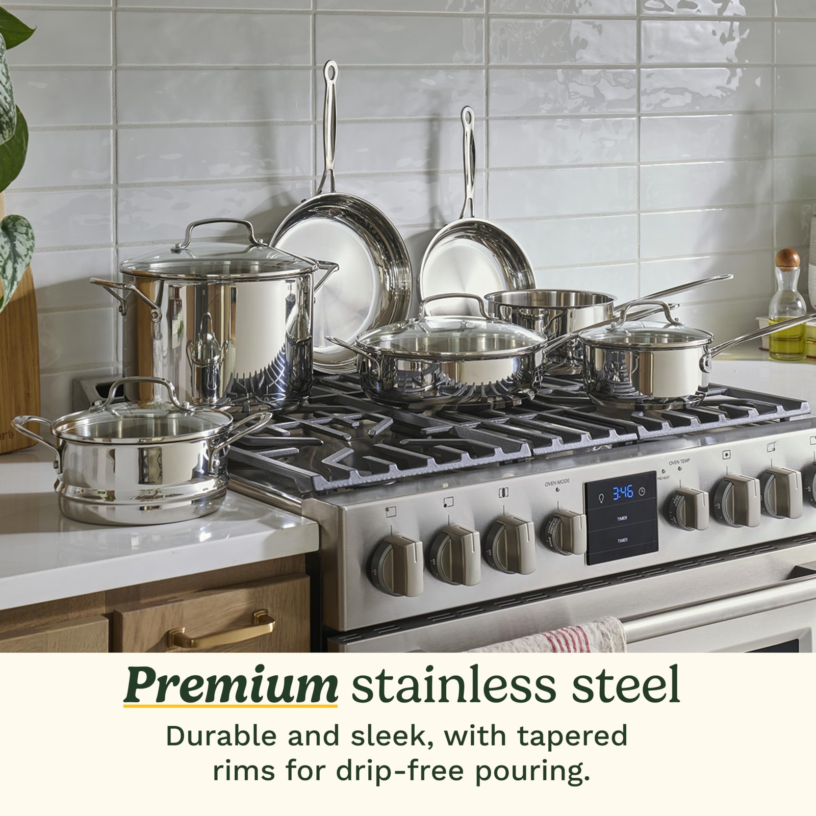Cuisinart Chef’s Classic Stainless Steel 11-Piece Cookware Set