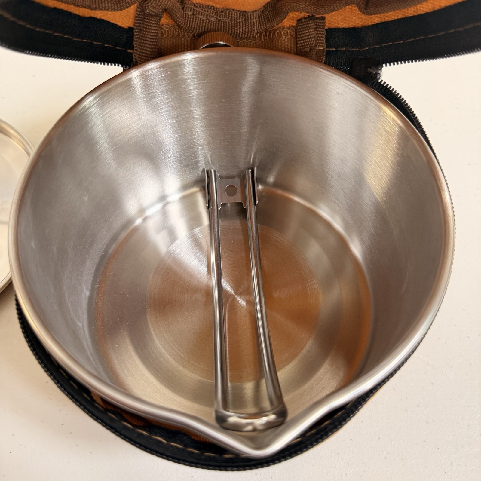 Stainless Steel 1.2L Saucepan w/ Lid, Double Handle, Silver Round