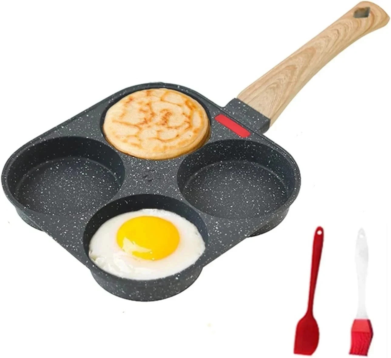 4-Cup Nonstick Granite Egg Frying Pan – Versatile Healthy Breakfast